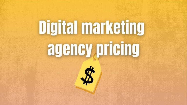Digital marketing agency pricing